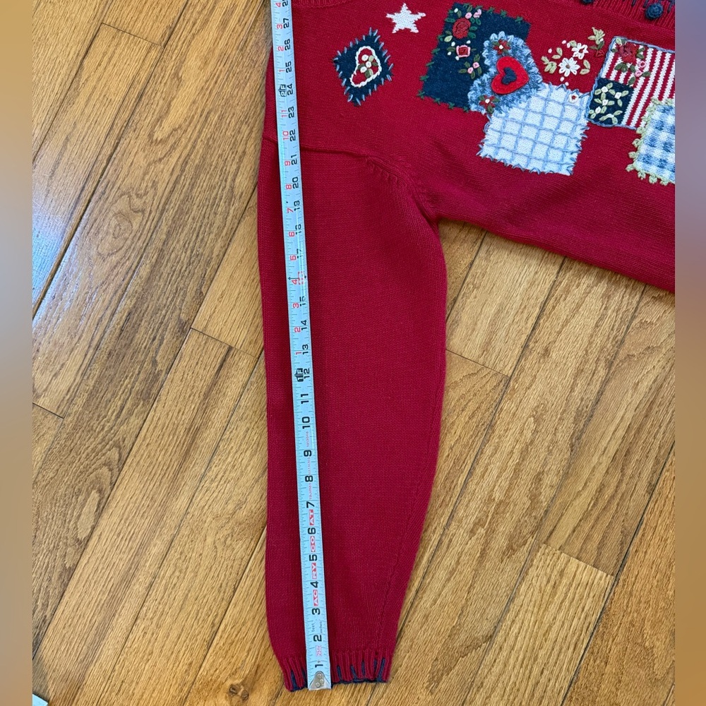 Vintage Stitches in Time Patchwork Embroidered He… - image 14